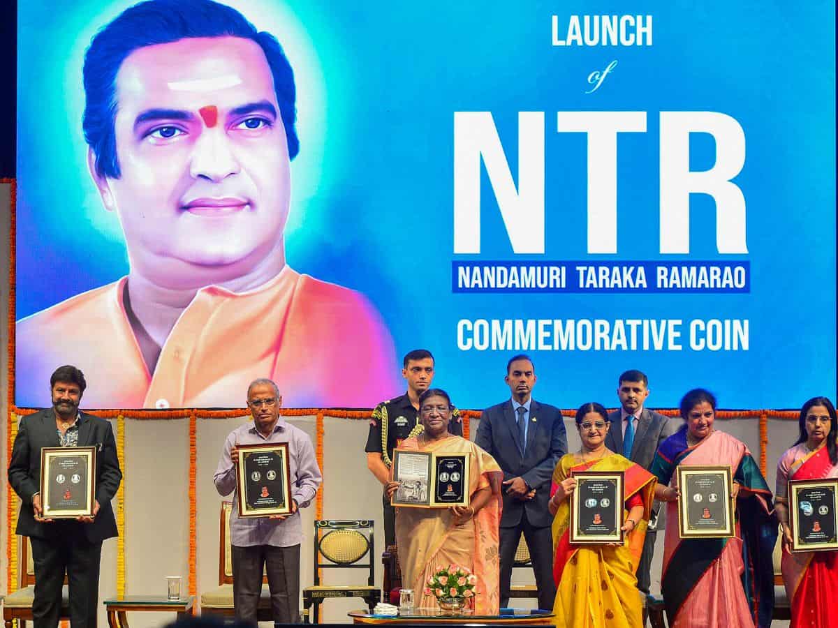 Legend NTR Ra 100 Coin Launched By President Of India Legend NTR Ra